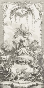 Leda in Nouveaux Morceaux pour des paravents (Nieuwe concepten voor schermen) door François Boucher